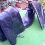 Stivali in vera pelle neri da donna taglia 40 Gallery Image